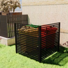 W48'' x H47.3'' x 2 Panels Metal Privacy Screen, Outdoor Privacy Panels, Trash Can Enclosure, Air Conditioner Fence, Pool Equipment Enclosure