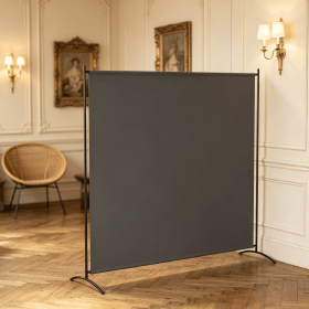 Dark Gray Outdoor Privacy Screen 5.9FT Tall Freestanding Room Divider with UPF30+ Sun Protection for Garden Patio Privacy